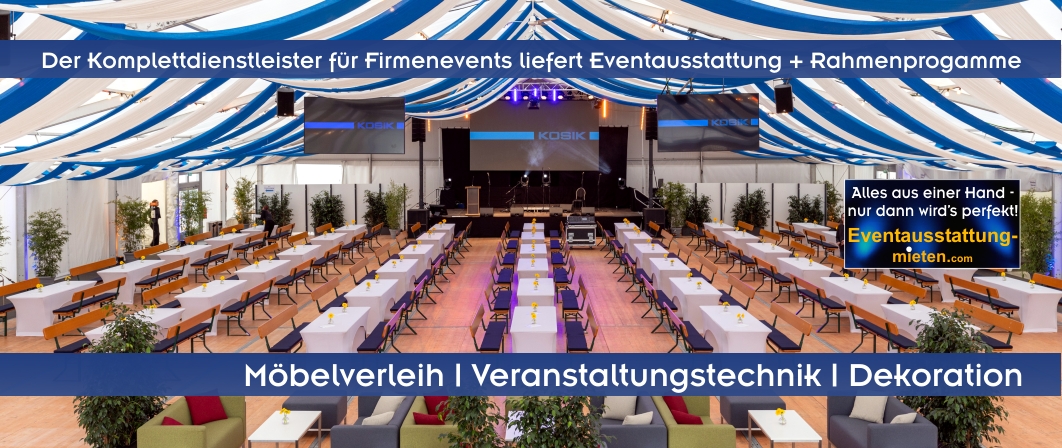 Eventausstattung, Zeltverleih + Catering Landshut