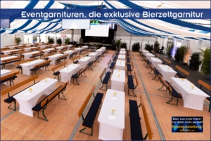 Eventgarnituren zur Gala 100-Jahrfeier Firma KOSIK in Kelheim