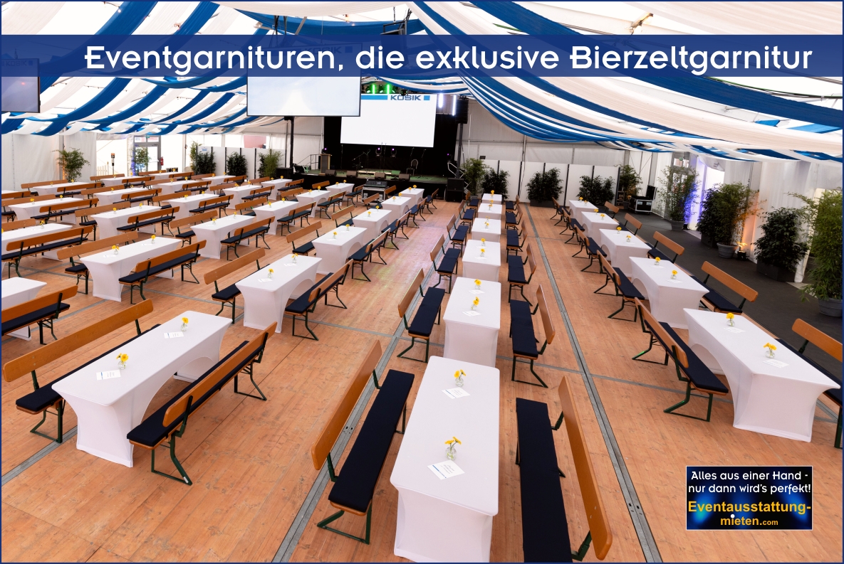 Eventgarnituren zur Gala 100-Jahrfeier Firma KOSIK in Kelheim