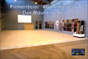 Leerer Ausstellungraum wird zur Eventlocation